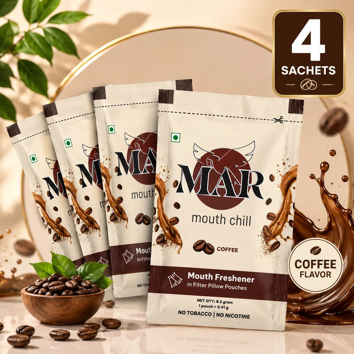 MAR Coffee Mouth Freshener – Pack of 4 Sachets