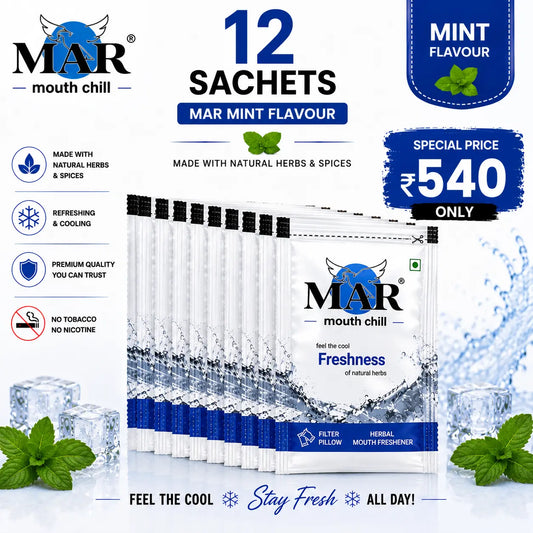MAR Mint Mouth Freshener – Pack of 12 Sachets