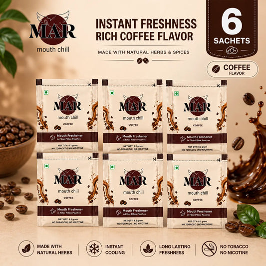 MAR Coffee Mouth Freshener – Pack of 6 Sachets