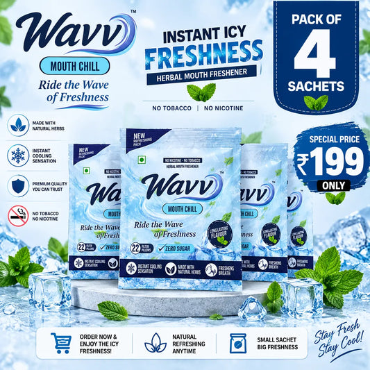 WAVV Mint Mouth Freshener – Pack of 4 Sachets